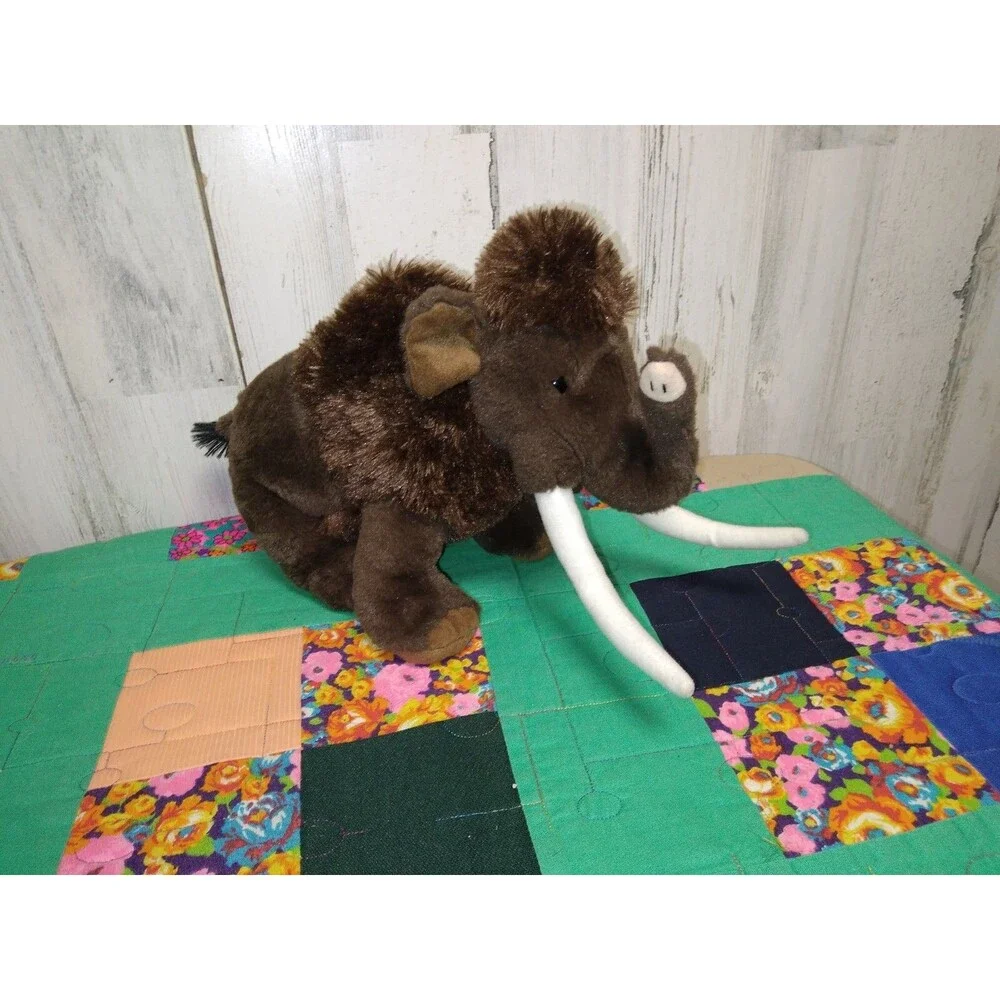 Wild Republic 2012 Cuddlekins Brown Woolly Mammoth Plush Prehistoric Animal